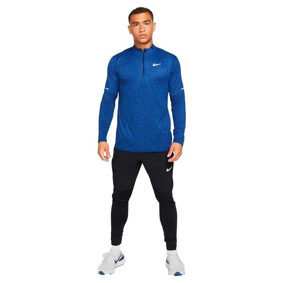 Nike Dri-Fit Element Long Sleeve Men Size Large  Blue 1/2 Zip Lightweight Jacket - Picture 3 of 10